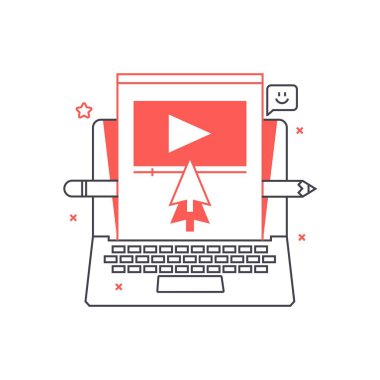 Çok sesi simgesi, video reklam arka plan ve grafik
