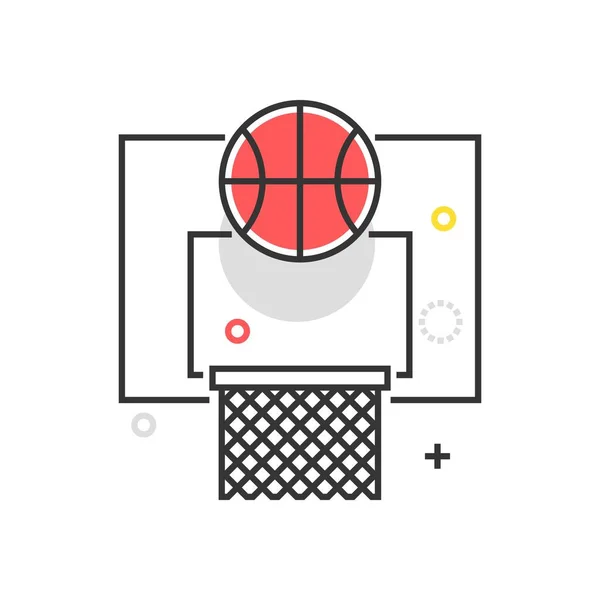 Цвет коробки баскетбол значок, фон и графика — стоковый вектор