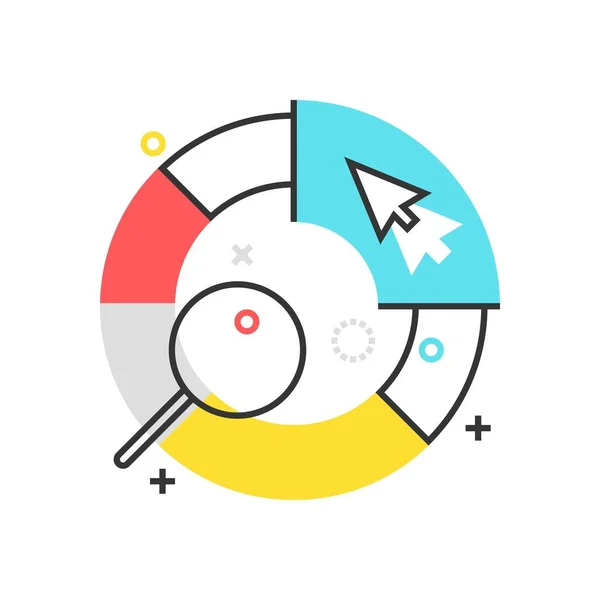 Couleur boîte statistiques icône — Image vectorielle