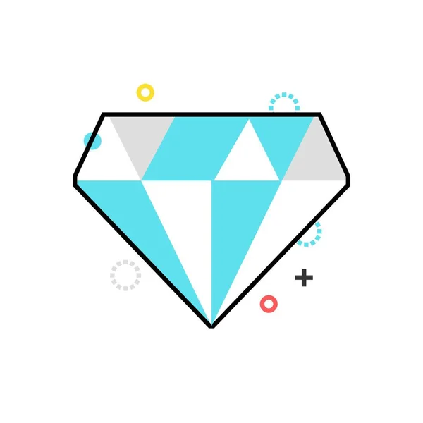 Caja de color icono de diamante, fondo y gráficos — Vector de stock