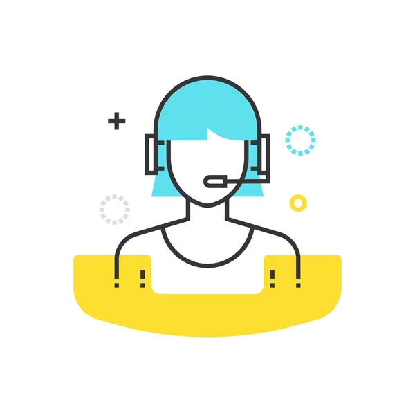 Color box customer service icon, background and graphics Stock Illustration