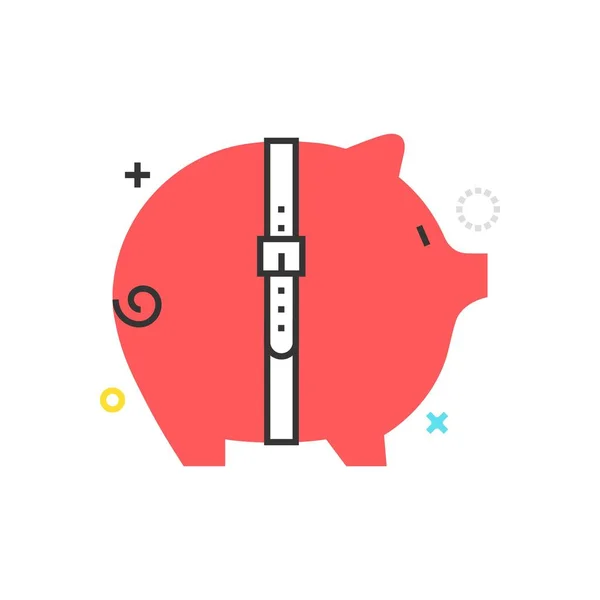 Színes ikont, költségvetési vágott ábra, ikon — Stock Vector