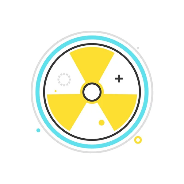 Icono de caja de color, ilustración de energía nuclear, icono — Vector de stock