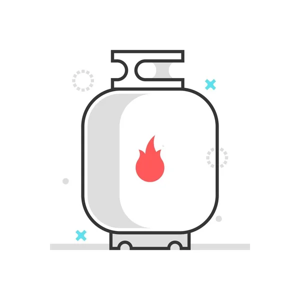 Color box icon, gas tank illustration, icon — Stock Vector