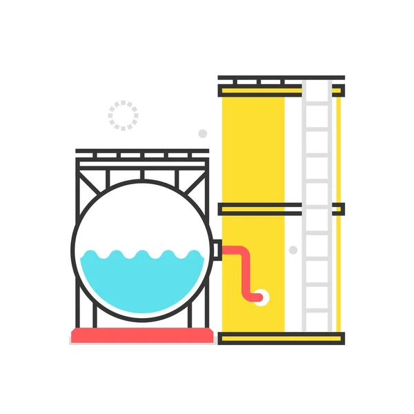 Color box icon, storage tank illustration, icon — Stock Vector