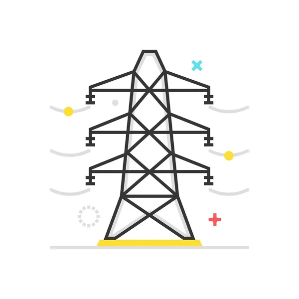 Kolor dialogowe ikonę, ilustracja linia elektryczna, ikona — Wektor stockowy