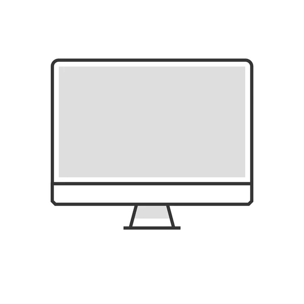 Kleur vak pictogram, computer illustratie, pictogram — Stockvector
