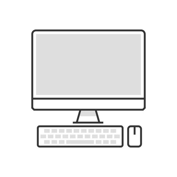 Kleur vak pictogram, computer illustratie, pictogram — Stockvector