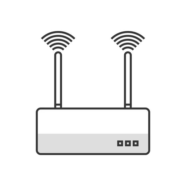 Icône de boîte couleur, illustration de routeur, icône — Image vectorielle