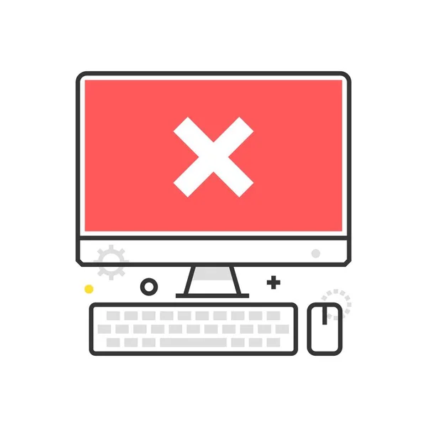 Color box icon, error illustration, icon — Stock Vector