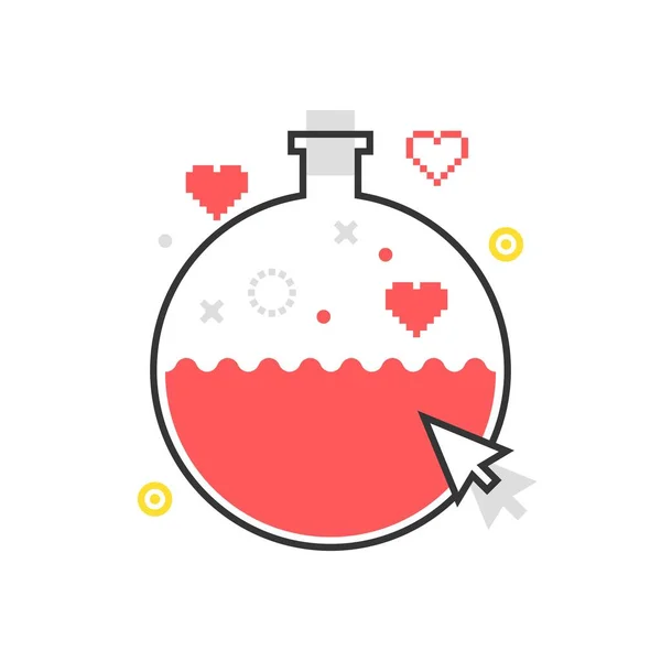 Color line, potion illustratie, pictogram — Stockvector