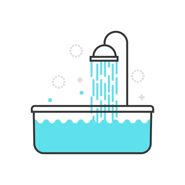 Farbe Box Badewanne Symbol — Stockvektor