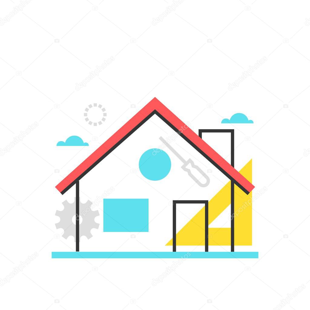 Color box fixing house icon