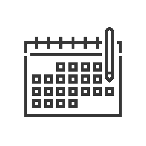Icono del calendario, parte de los iconos cuadrados — Vector de stock