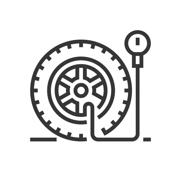 Tire pictogram, onderdeel van de vierkante pictogrammen — Stockvector