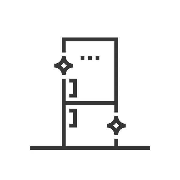 Kylskåp rengöring ikonen — Stock vektor