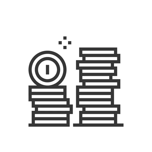 Inkomsten pictogram, onderdeel van de vierkante pictogrammen — Stockvector