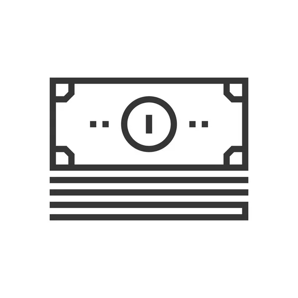 Cash-ikonen, del av fyrkantiga ikoner — Stock vektor
