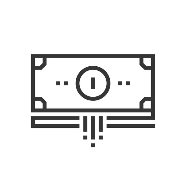Gotówki ikona, część kwadratowych ikony — Wektor stockowy