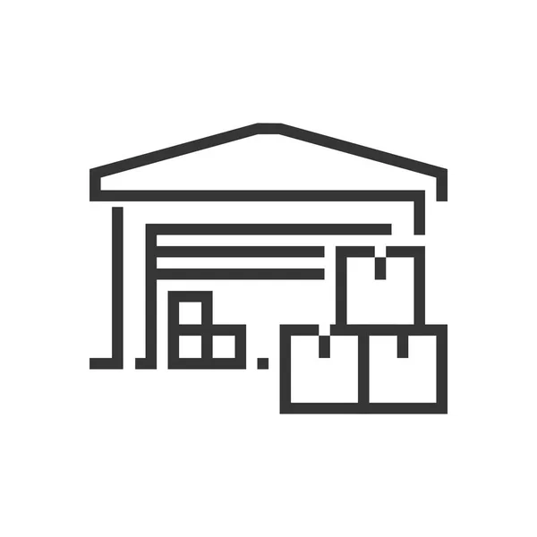 Ícone de armazenamento, parte dos ícones quadrados —  Vetores de Stock