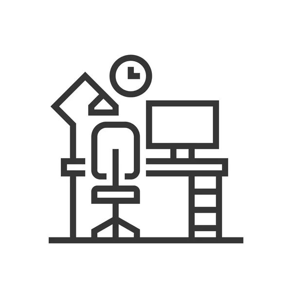 Office space-pictogram — Stockvector