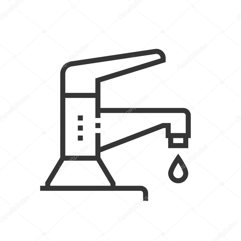 Water faucet, symbol