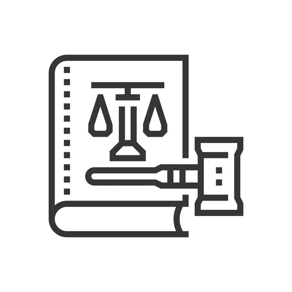 Icono del libro de leyes — Vector de stock