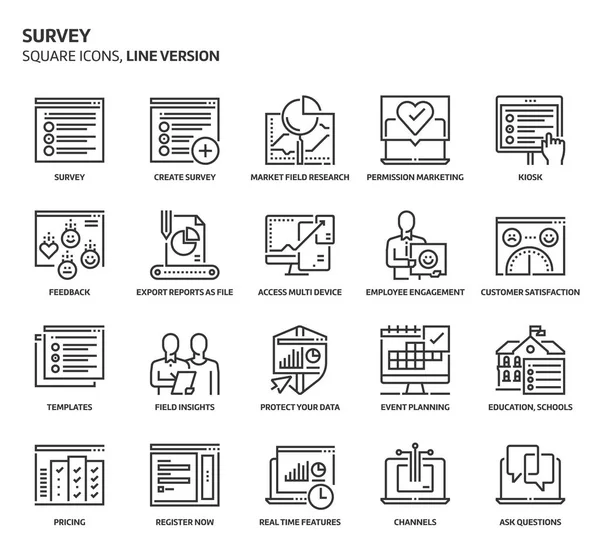 Anket kare simge seti