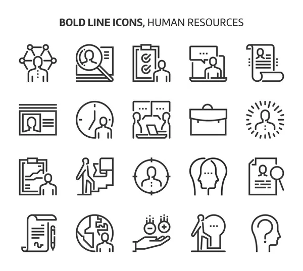 Simgeler insan kaynakları, kalın çizgi.