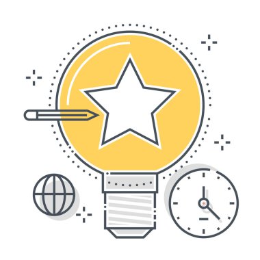 Lambayla ilgili renk çizgisi vektör simgesi, illüstrasyon