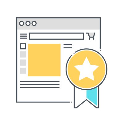 Popüler çarpımla ilgili renk çizgisi vektör simgesi