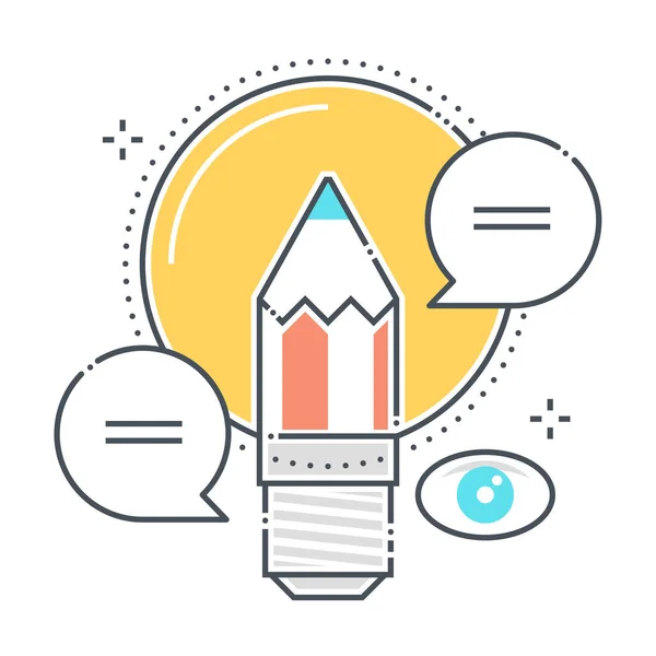 Marketing idea related color line vector icon, illustration — 스톡 벡터