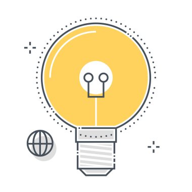 Lambayla ilgili renk çizgisi vektör simgesi, illüstrasyon