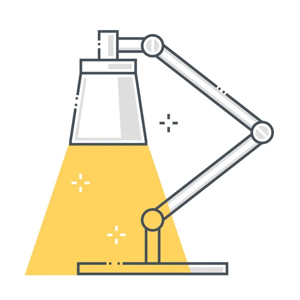 Значок вектора цветовой линии настольной лампы, иллюстрация — стоковый вектор