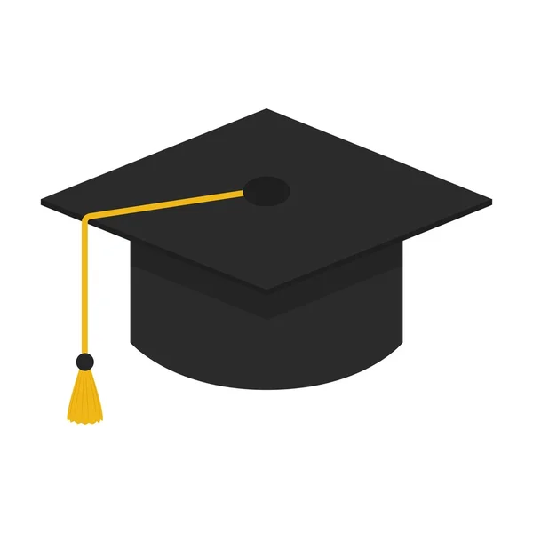 Flat icon graduation cap — Stock Vector