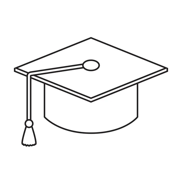 Capa de graduação ícone de linha — Vetor de Stock