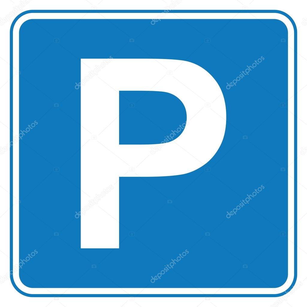 Flat icon traffic sign parking