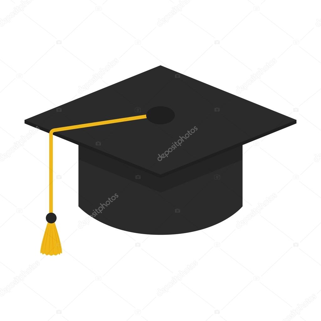 Flat icon graduation cap