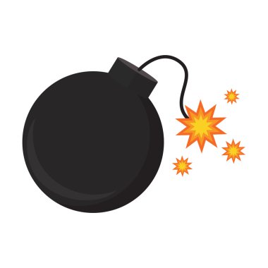 Düz simgesi bomba patlama