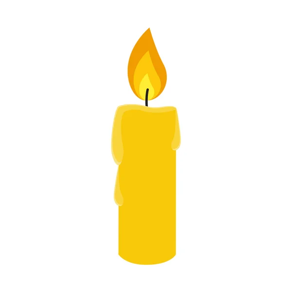 Płaskie ikona świeca — Wektor stockowy