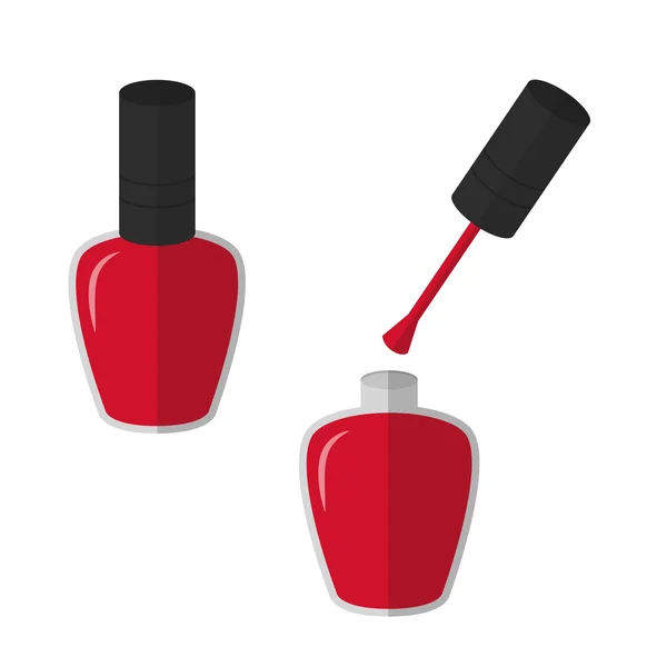 Icono plano esmalte de uñas — Archivo Imágenes Vectoriales