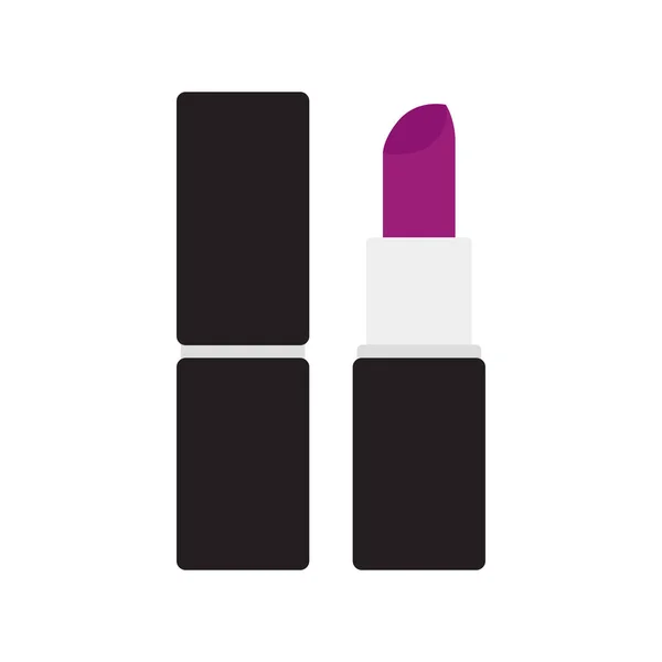 Platte pictogram paarse lipstick — Stockvector