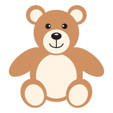 Düz simge oyuncak ayı