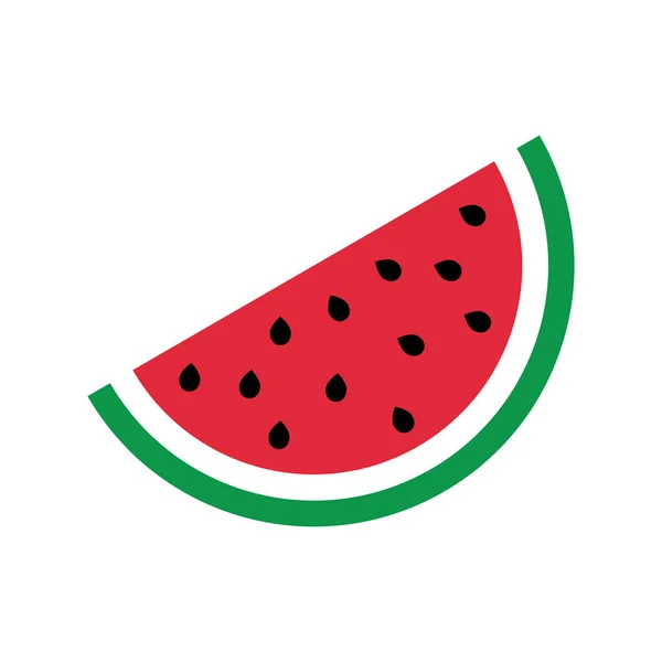 Flat ikonen skiva vattenmelon — Stock vektor