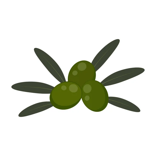 Flat ikonen gröna oliver — Stock vektor