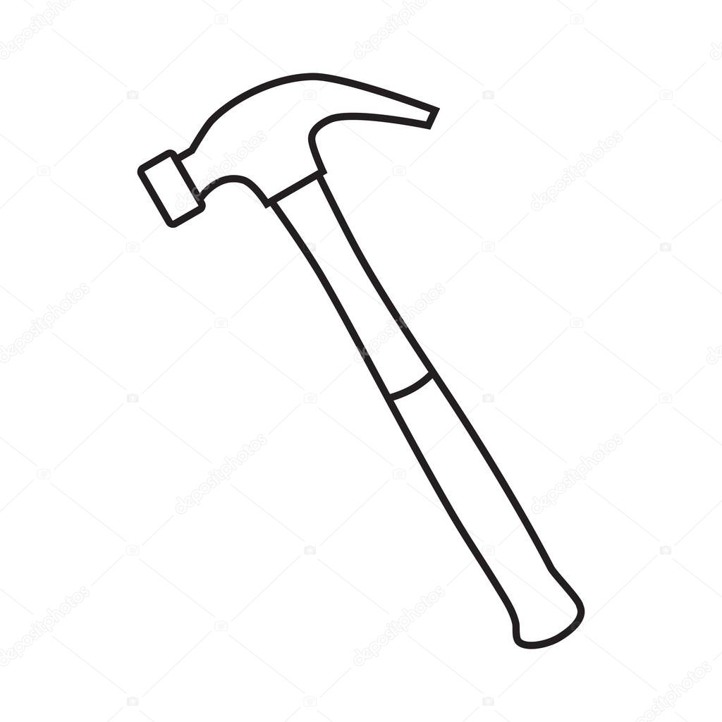 Line icon hammer