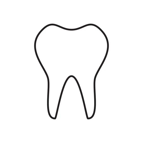 Línea icono diente — Archivo Imágenes Vectoriales