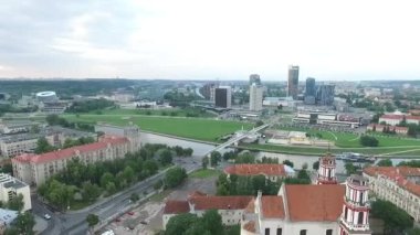 Şehrin Nehri yakınında üzerinde havadan görünümü 