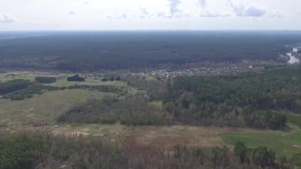 Luchtfoto uitzicht Over het land — Stockvideo