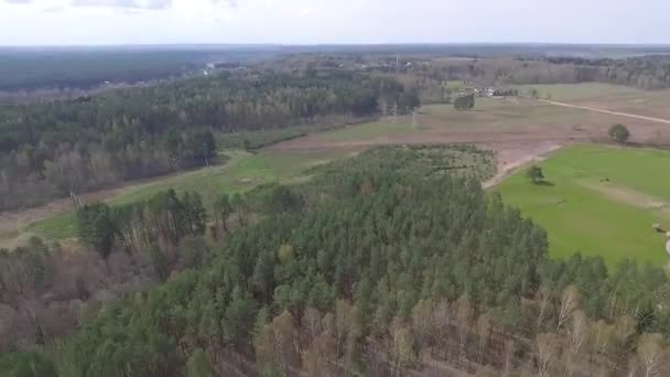 Vista aérea sobre o país com rotação — Vídeo de Stock